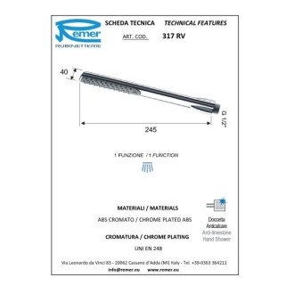 Душ слушалка Ovale антиваровикова