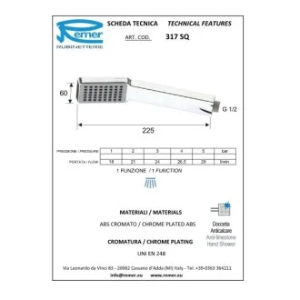 Душ слушалка Qubika едноструйна