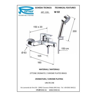 Смесител вана душ WINNER