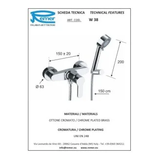 Смесител за душ кабина WINNER