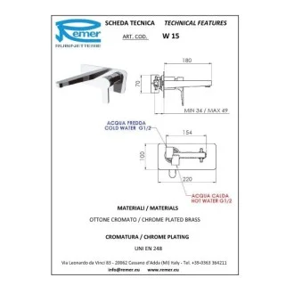 Смесител за умивалник за вграждане WINNER